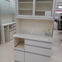 対応中※】☆ジモティ割あり☆ パモウナ 食器棚 ホワイト W105×D50.5