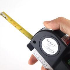 水平器 レーザーレベル 測定 赤外線 巻尺 定規 コンパクト ミニ 墨出しの画像