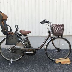 2014 子供乗せ仕様 Panasonic パナソニック ビビDX BE-END636 チョコブラウン 8.9Ah リヤチャイルドシート付! 車体＆バッテリー極めて良好! 自622