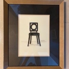 椅子　チェア　アート　絵　絵画　額縁　額装　インテリア①