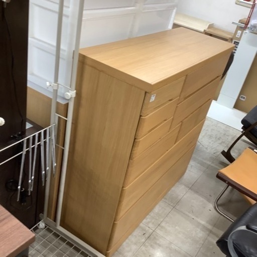 5段ハイチェスト　ニトリ　5段　未製　程度A モーリー　119×42×115 ナチュラル