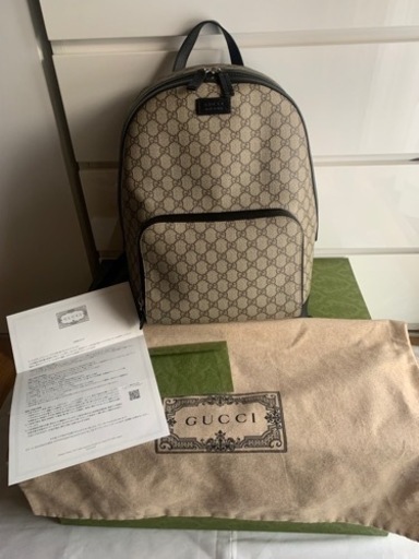 お値下げ不可です【美品】箱付きGUCCIバックパック　GGスプリームバックパック　406370
