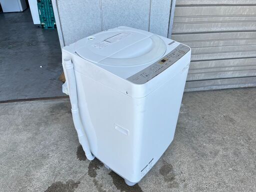 単身者向け 全自動洗濯機 6.0K シャープ ES-GE6C 2019年製 中古動作品 クリーニング済み