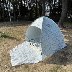 【譲り先確定済】テント　ワンタッチテント【肩にかけて持ち帰り可能】