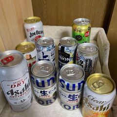 ビール4本＆ハイボール1本、酎ハイ5本　合計10本