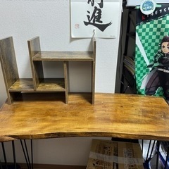 天然無垢材机椅子本棚セット