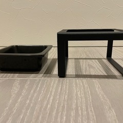 【お譲り先決まりました】【山崎実業 Tower 】ペットフードボウルスタンド2個セット タワー  トールの画像
