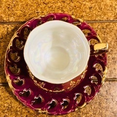 ☕️  OHASHI CHINA ワインレッド　ティーカップの画像