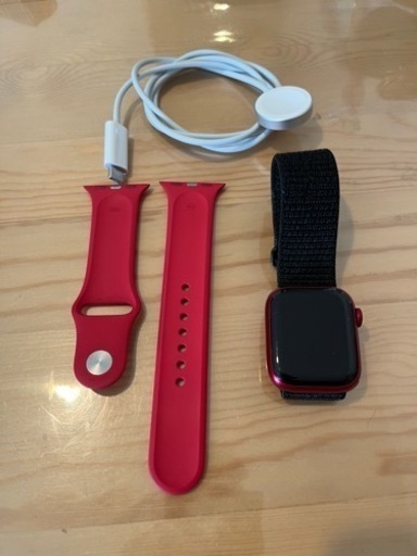 美品：Apple Watch 7 41mm GPS Red バッテリー97%