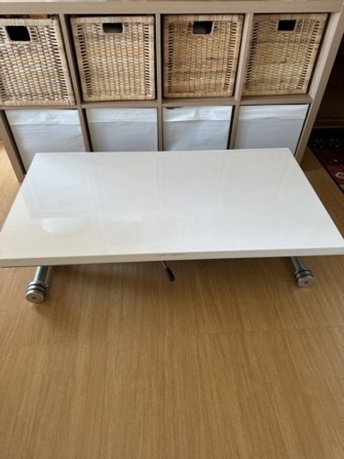 未使用　ディノス ガス圧昇降エクステンションテーブル 伸長式 LDテーブル 伸長式ガス圧昇降テーブル 幅120（天板110）cm 通販 - ディノス