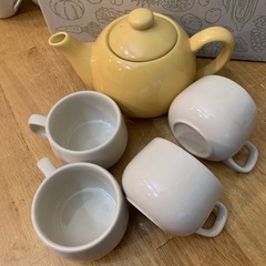 ナチュラル系まんまるティーセット　生活雑貨 食器 茶器の画像