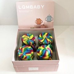 最終お値下げ❣️【新品未使用品】LQMBABY マグカップ コップ シリコン ストローマグ ストローカップ 4点セット  出産祝い 誕生日プレゼント ギフトに。の画像
