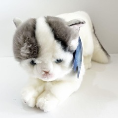最終お値下げ❣️【新品未使用品】ブリティッシュショートヘア 青い猫のぬいぐるみ リアル  約30センチの画像