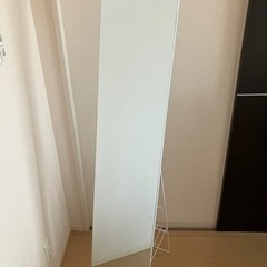 (取引中)中古スタンドミラー　ニトリ棚付き　姿見　家具 ミラー/鏡