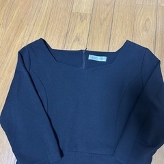 LLサイズ☆レディースフォーマルブラックワンピースの画像