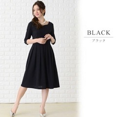 LLサイズ☆レディースフォーマルブラックワンピース