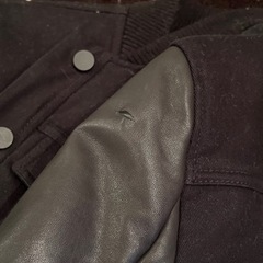 T ALEXANDER WANG  袖レザー ノーカラー ジャケット ブルゾンの画像