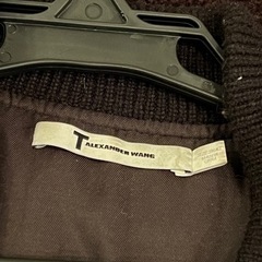 T ALEXANDER WANG  袖レザー ノーカラー ジャケット ブルゾンの画像