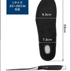 【新品未使用品】衝撃吸収インソール 防臭対策 疲れ軽減　　25〜28cmの画像