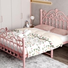 姫系ピンク　シングルベット　家具 ベッド シングルベッド