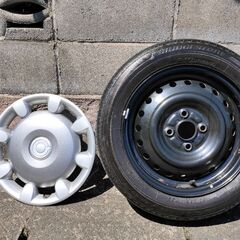 軽用夏タイヤ ブリジストンECOPIA 155/65R14 鉄ホ...