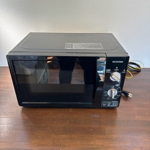 【美品】電子レンジ アイリスオーヤマ ブラック
