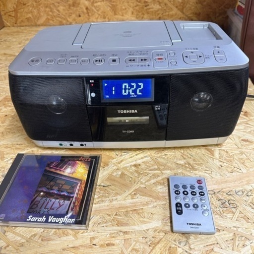 TOSHIBA 東芝　CDラジカセ　リモコン付　TY-CDK8