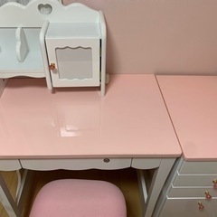 ☆学習机　女の子　お姫様系 ハート ユニットデスク☆