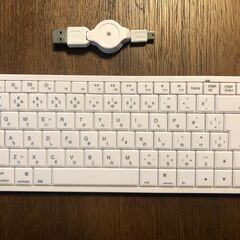 未使用　Bluetooth キーボード  RP-BK211W　Mac OS/iOS用　キャリングケースと巻取式充電用ケーブル付の画像