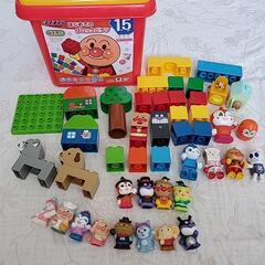 【取引中】アンパンマン　はじめてのブロックバケツ