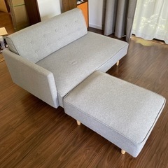 家具 ソファ 2人掛けソファ オットマンの画像