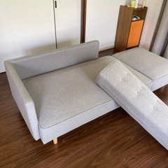 家具 ソファ 2人掛けソファ オットマンの画像