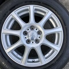 格安セット!!DUFACT 6J 15in +45 5/100◆195/65R15付き◆プリウス ウィッシュ プレミオ オーパ カルディナ レガシィ インプレッサなどにの画像