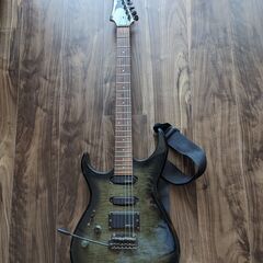 ※ジャンク）エレキギターセット 左利き用　フェルナンデス、アンプ、エフェクター、ヘッドホン、電子メトロノーム、シールド3本、ソフトケースの画像