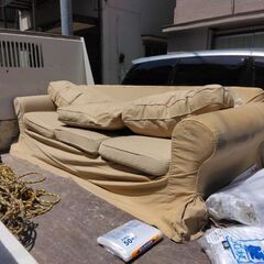 【無料】中古三人掛けソファー　差し上げます！の画像