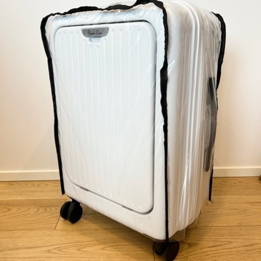 新品未使用　S【スーツケース】機内持込 フロントオープン 拡張機能付き TSA ホワイト