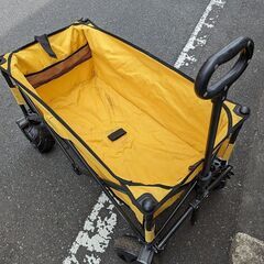 東京都目黒区 すぐ渡せます 4輪カート アウトドアワゴン 折りたたみ キャリーカート 4輪 大容量 極太タイヤの画像