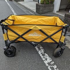 東京都目黒区 すぐ渡せます 4輪カート アウトドアワゴン 折りたたみ キャリーカート 4輪 大容量 極太タイヤの画像