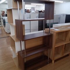 ★ジモティ割あり★  収納棚 ブラウン H156×D30×W80...