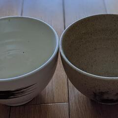 陶器製アイスペールと小丼２個の画像