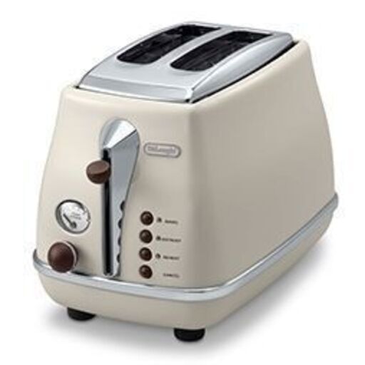 未使用品ポップアップトースター DeLonghi デロンギCTOV2003J-BG アイコナ・ヴィンテージ2396