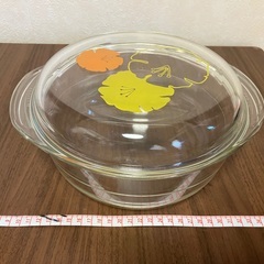 昭和レトロ ヴィンテージ　花柄　パイレックス　耐熱ガラス鍋　PY...