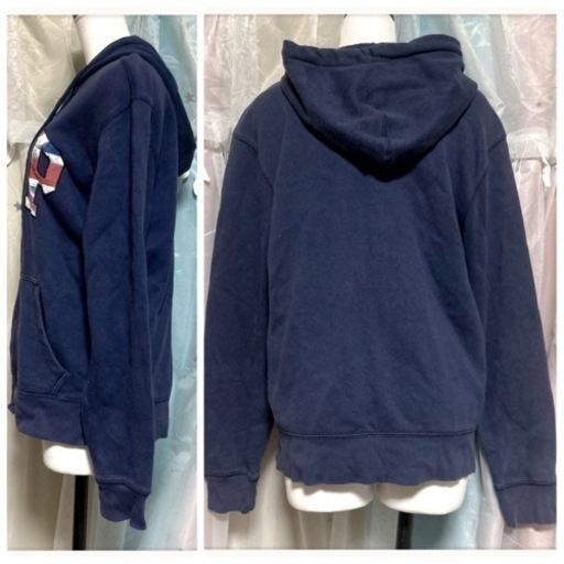ご購入者様決定꒰GAP꒱フード ジップパーカー 紺色 フリース 長袖 カジュアル