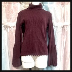 ꒰person&people꒱タートルネック ベルスリーブ リブ...