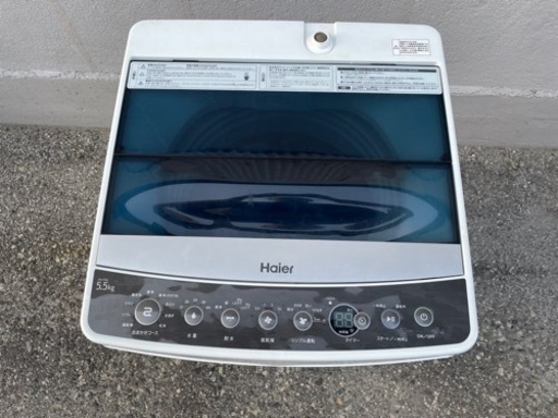 ★動作〇 清掃済 保証有★ 洗濯機 Haier JW-C55A 2018年製 5.5kg 526x500x888mm 全自動電気洗濯機 単身向け シンプル