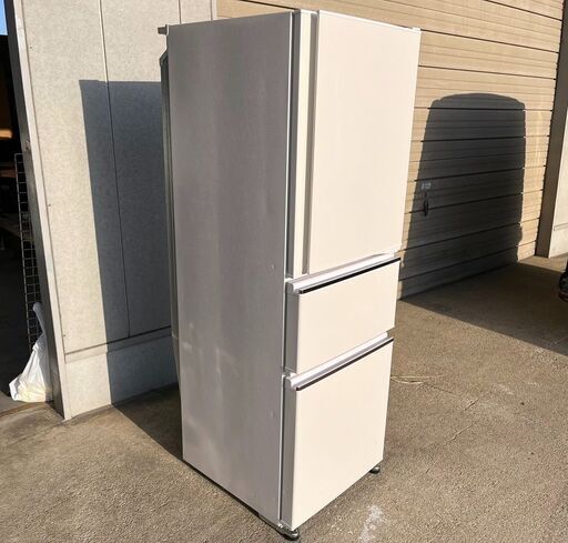 ファミリー向け 3ドア冷蔵庫 272L 三菱 MR-CX27D-W 2019年製 自動製氷付き 中古動作品 クリーニング済み