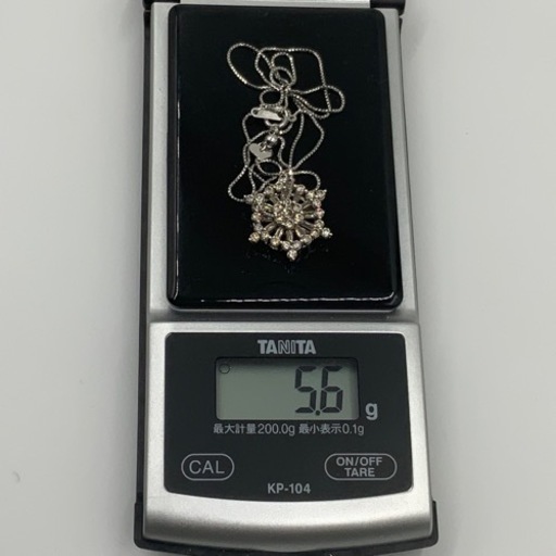 売り切れました。K18WG 18金　ダイヤモンドネックレス　ダイヤ1.33ct　5.6g 約45cm