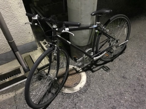 可愛い黒色 クロスバイク