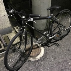 可愛い黒色 クロスバイク