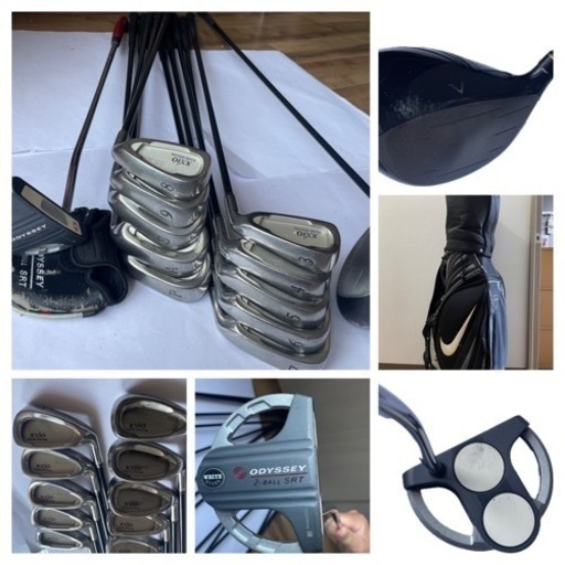 ゴルフセット　キャディーケース付　ゼクシオツアースペシャル　アイアン10本セット＋ツアーステージドライバー＋オデッセイ2ボールパター　計12本